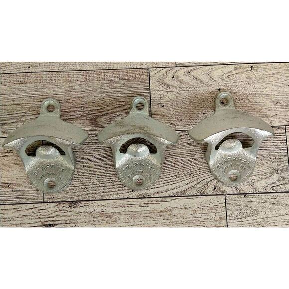 Lot of 3 - Starr X Wall Mount BOTTLE OPENERS Classic - Chrome Plated - Bar Pub - Picture 10 of 11
